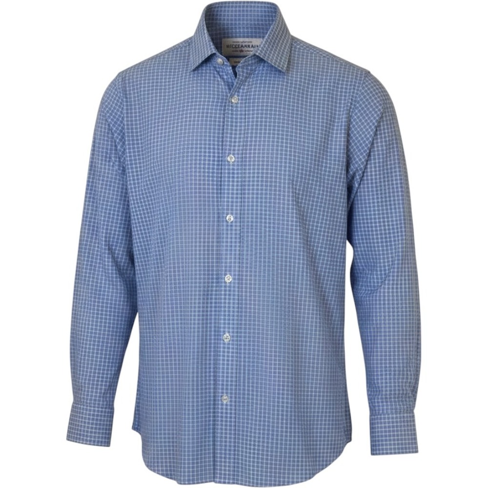 Mizzen+Main Mens Leeward Button Up Shirt XL Trim Fit Blue‎ White Performance